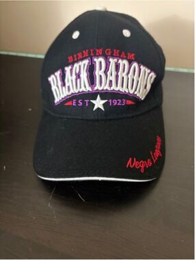Birmingham Black Barons Hat Negro Leagues Baseball Cap Legends Black Embroidered